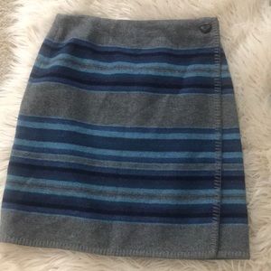 Wool striped skirt